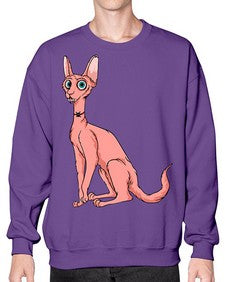 Cat 33# - cartoon animals- Sweatshirt - Crew