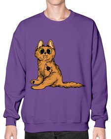 Cat 43# - cartoon animals- Sweatshirt - Crew