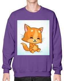 Cat 59# - cartoon animals- Sweatshirt - Crew
