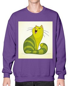 Cat 63# - cartoon animals- Sweatshirt - Crew