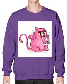 Cat 71# - cartoon animals- Sweatshirt - Crew