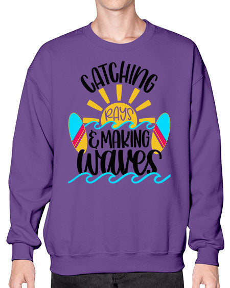 Catching Rays Making Waves Style 49# - summer- Sweatshirt - Crew