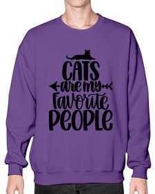 Cats Are My Favorite People Style 90# - cats- Sweatshirt - Crew