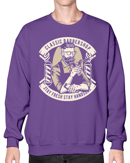 Classic Barber Shop658# - barber- Sweatshirt - Crew