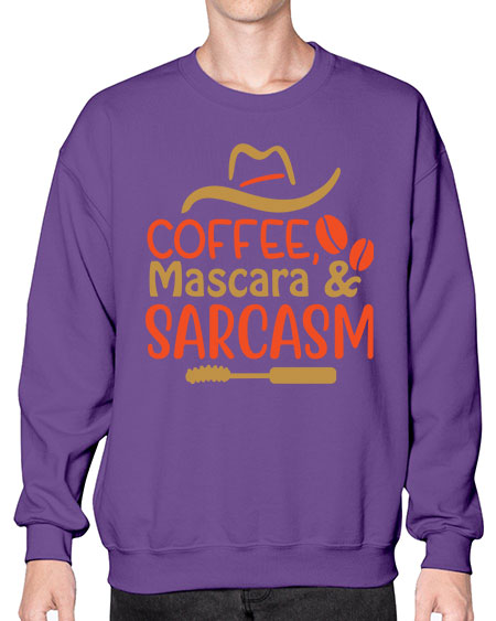 Coffee Mascara Sarcasm 21# -  fashion- Sweatshirt - Crew