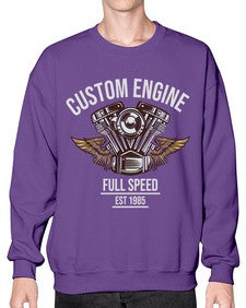 Custom engine 14# - motorcycle- Sweatshirt - Crew
