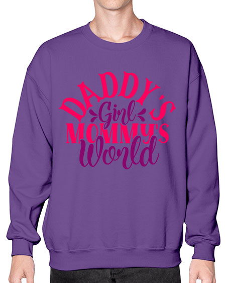 Daddys Girl Mommys World Style 68# - baby- Sweatshirt - Crew