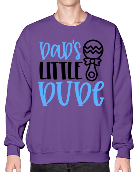 Dads Little Dude Style 301# - baby- Sweatshirt - Crew