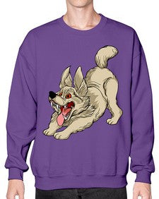 Dog 96# - cartoon animals- Sweatshirt - Crew