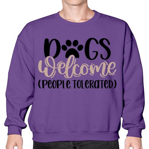 Dogs Welcome Style 21# - dogs- Sweatshirt - Crew