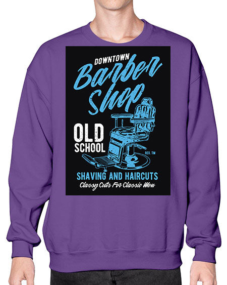 Downtown Barbershop CS729# - barber- Sweatshirt - Crew