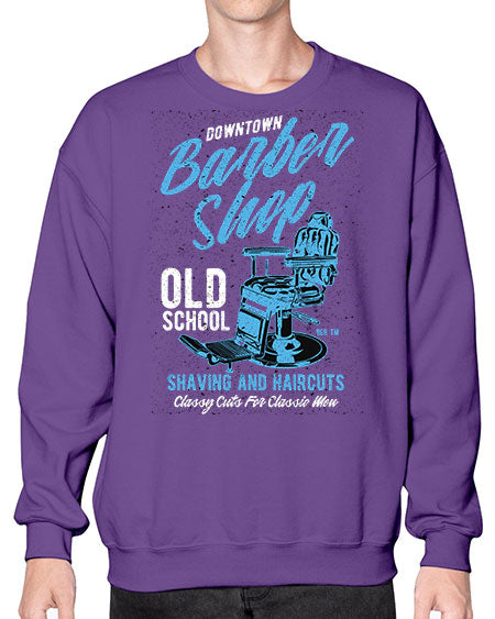 Downtown Barbershop730# - barber- Sweatshirt - Crew