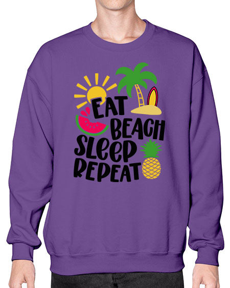 Eat Beach Sleep Repeat Style 47# - summer- Sweatshirt - Crew