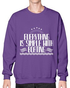 Everything is simple with Boating 17# - boats- Sweatshirt - Crew