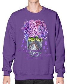 Flower Remember AlzheimerS Awareness 148# - alzheimers- Sweatshirt - Crew