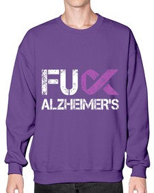 Fuck Alzheimers Fuck Dementia Alzheimer 151# - alzheimers- Sweatshirt - Crew