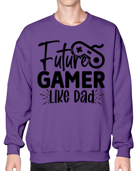 Future Gamer Like Dad 312# - kids- Sweatshirt - Crew