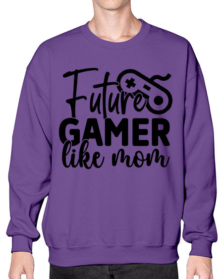 Future Gamer Like Mom 313# - kids- Sweatshirt - Crew