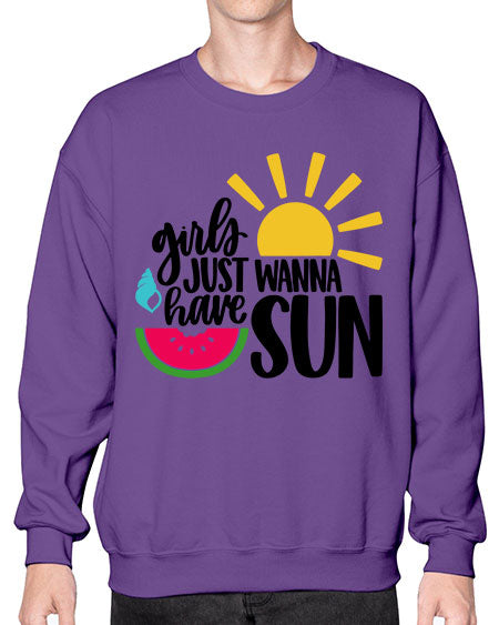 Girls Just Wanna Have Sun Style 44# - summer- Sweatshirt - Crew