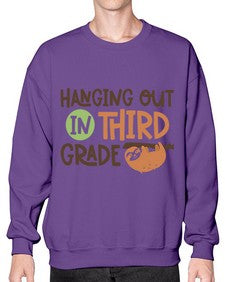 Hanging Out in Third 236# - third grade- Sweatshirt - Crew