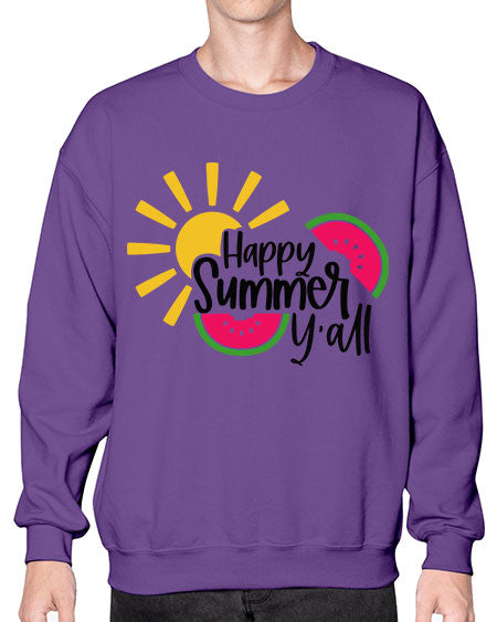 Happy Summer Yall Style 41# - summer- Sweatshirt - Crew