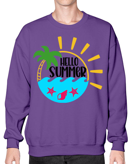 Hello Summer Style 40# - summer- Sweatshirt - Crew
