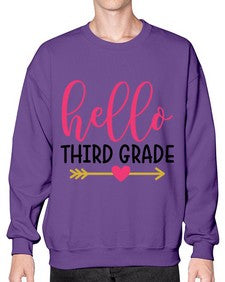 Hello Third Grade 350# - third grade- Sweatshirt - Crew