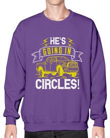 Hes going in circles 54# - hot rod- Sweatshirt - Crew