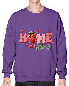 Home Grown Groovy Strawberry 1054# - strawberry- Sweatshirt - Crew