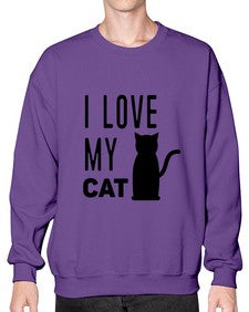 I Love My Cat Style 57# - cats- Sweatshirt - Crew
