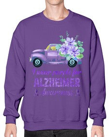 I Wear Purple For AlzheimerS Awareness 168# - alzheimers- Sweatshirt - Crew