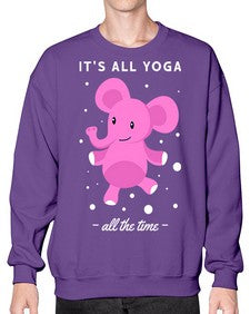 Its All Yoga All the Time 347# - yoga- Sweatshirt - Crew