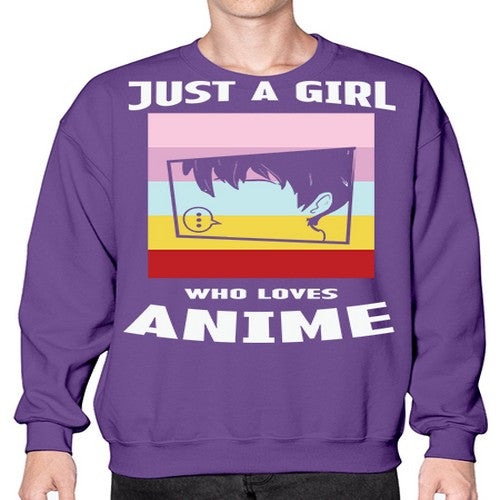 Just A Girl Who Loves Anime 265# - anime- Sweatshirt - Crew