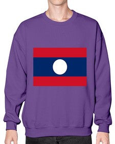 Laos 1111# - world flags- Sweatshirt - Crew