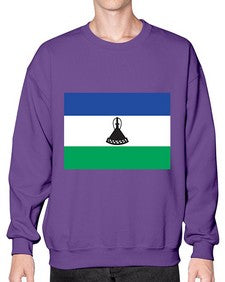 Lesotho 1129# - world flags- Sweatshirt - Crew