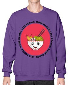 Less People More Ramen 1283# - Ramen- Sweatshirt - Crew