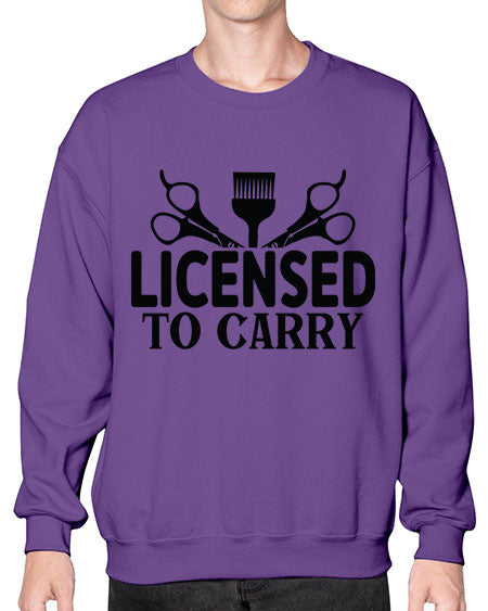 Licensed To Carry 1050# - hairdresser- Sweatshirt - Crew