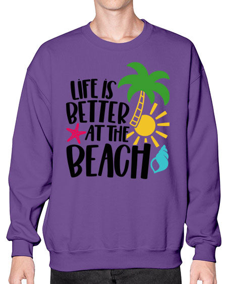 Life Is Better At The Beach Style 34# - summer- Sweatshirt - Crew