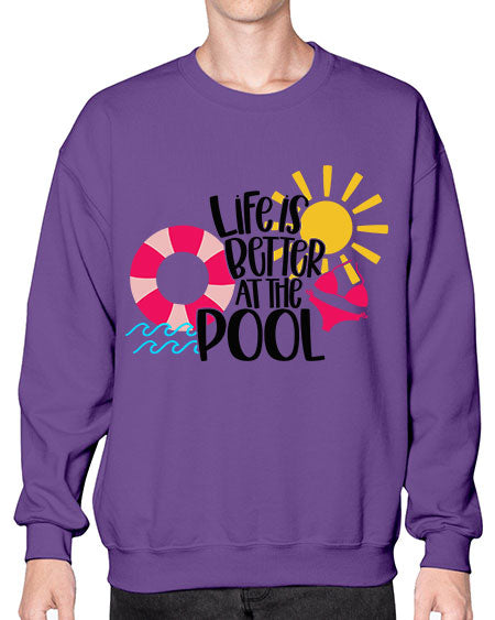 Life Is Better At The Pool Style 33# - summer- Sweatshirt - Crew
