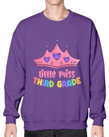 Little Miss third Grade 489# - third grade- Sweatshirt - Crew