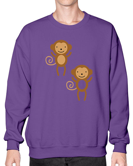 Little_monkeys_MF_5814 - monkey- Sweatshirt - Crew