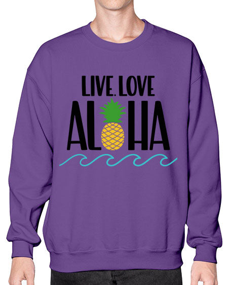 Live Love Aloha Style 30# - summer- Sweatshirt - Crew