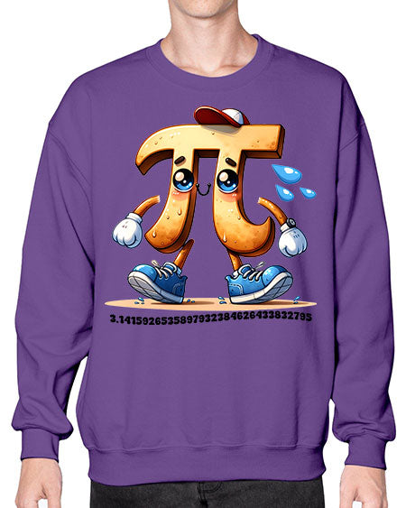 Long Running Pi Symbol Funny 27# - pi- Sweatshirt - Crew