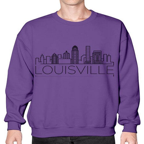 Louisvilla Minimal Skyline 1174# - cities- Sweatshirt - Crew