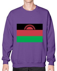 Malawi 1217# - world flags- Sweatshirt - Crew