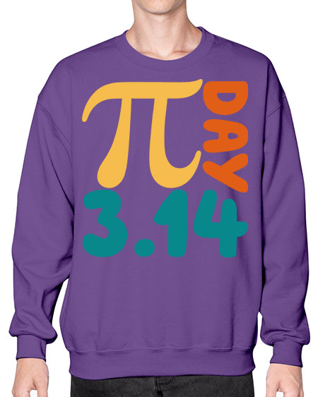 Metal Poster Pi Day Math 30# - pi- Sweatshirt - Crew
