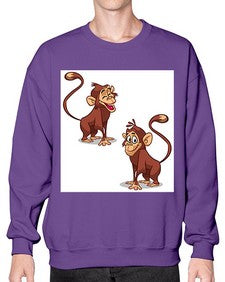 Monkey 175# - cartoon general- Sweatshirt - Crew