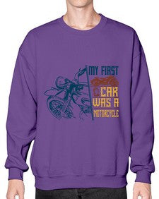 My first car was a motorcycle 47# - motorcycle- Sweatshirt - Crew