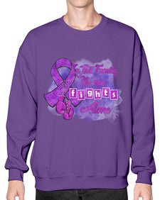 No One Figh Alone AlzheimerS Awareness 200# - alzheimers- Sweatshirt - Crew