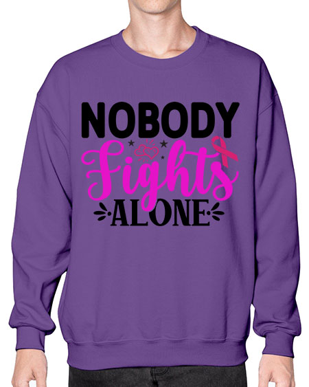 Nobody Fights Alone 12# - breast cancer- Sweatshirt - Crew